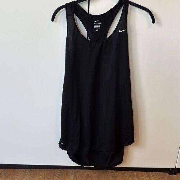 Nike dri fit black tank top with built in sports bra size medium - Picture 1 of 5